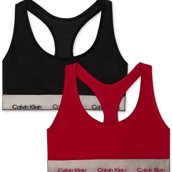 Calvin Klein Women's 2-Pk. Modern Cotton Unlined Bralette QF8285 - Picture 1 of 6